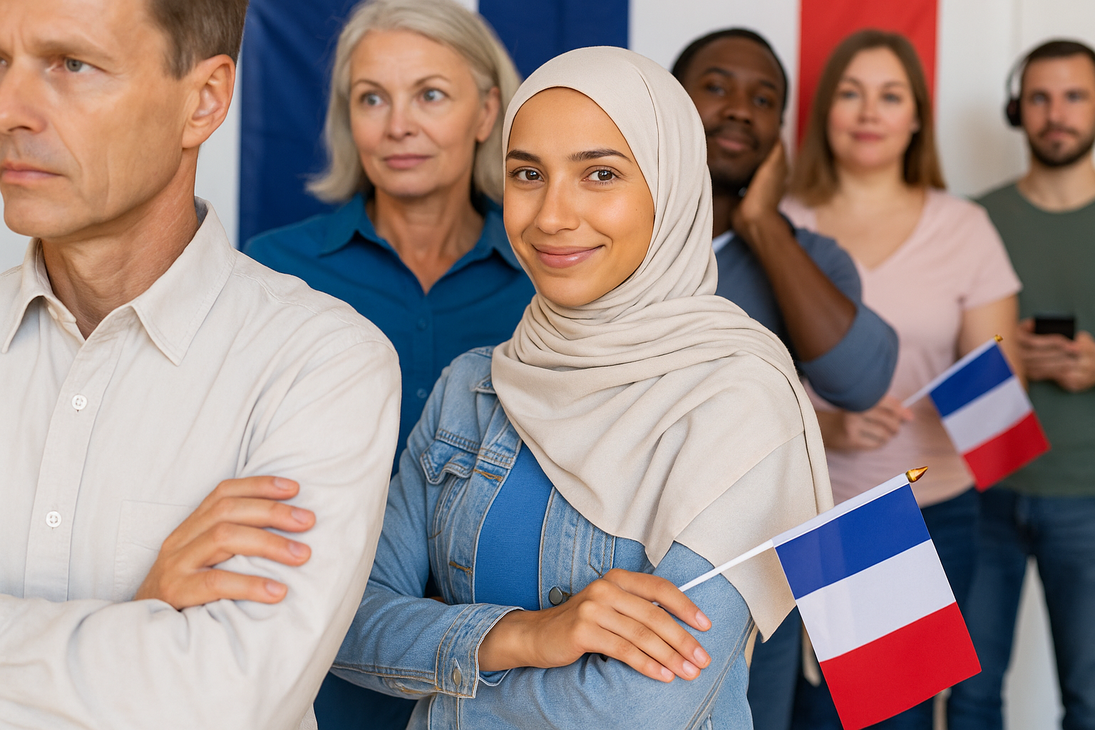Happy Students Learning French